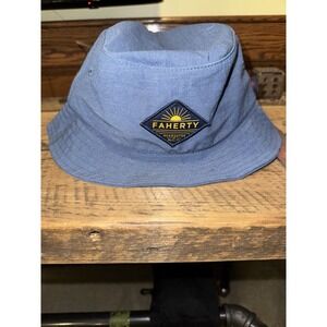 Faherty Bucket Sun Hat Cap Fits Small/Medium Blue‎ Unisex